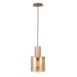 Lampa wisząca JAVIER MD17076-1A Italux NOWOCZESNA SZKLANY KLOSZ ANTYCZNY BRĄZ / CZARNY - 2
