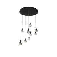 Lampa wisząca DALMATIA 9 AZ3143 nowoczesna minimalistyczna kolor czarny 9 źródeł światła