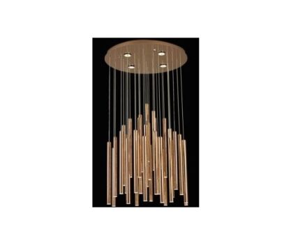 Lampa wisząca Organic P0174 Maxlight wykończenie w kolorze miedzi podsufitka na kole nowoczesna