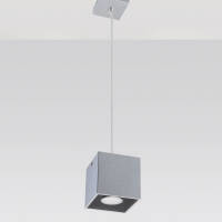 Lampa wisząca Quad szara kostka SL.0061 SOLLUX LIGHTING techniczna nowoczesna kwadratowa