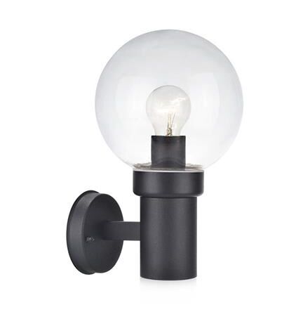 Lampa ścienna kinkiet zewnętrzna skandynawska czarna 1-pł IP44  Caris MArkslojd 106922