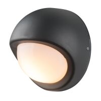 Kinkiet lampa elewacyjna GAGARIN IP44 Azzardo AZ4352 zaokrąglona szara E27