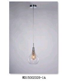 Lampa wisząca Elektra 1 AZzardo MD15002028-1A  AZ1687 wykonana jest z aluminium oraz szkła w kolorze transparentnym/ złotym styl skandynawski