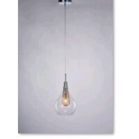 Lampa wisząca Elektra 1 AZzardo MD15002028-1A  AZ1687 wykonana jest z aluminium oraz szkła w kolorze transparentnym/ złotym styl skandynawski