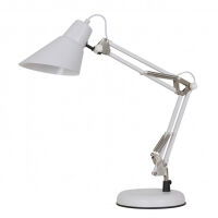 Lampa stołowa JASON MT-HN2041 WH+S.NICK Italux BIURKOWA / GABINETOWA BIAŁA WYKONANA Z METALU 