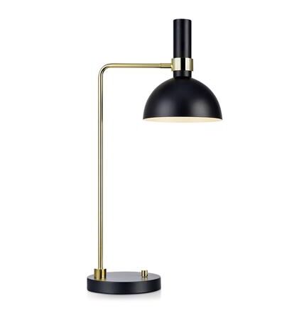 Lampa stołowa skandynawska  1-pł Larry MArkslojd Czarny/Złoty Szczotkowany 106973