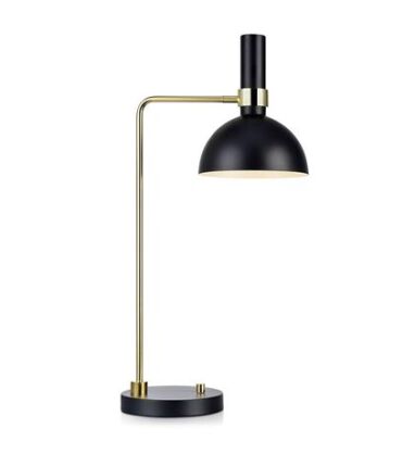 Lampa stołowa skandynawska  1-pł Larry MArkslojd Czarny/Złoty Szczotkowany 106973