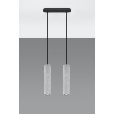 LAMPA  WISZĄCA LUVO 2 BETONOWA LOFTOWA TUBY minimalistyczna SL.0654 SOLLUX