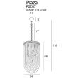 Lampa wisząca Plaza P0287 MAXlight  dekoracyjna elegancka wykonana z metalu o chromowanym zabarwieniu oraz szkła - 2