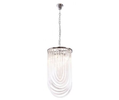 Lampa wisząca Plaza P0287 MAXlight  dekoracyjna elegancka wykonana z metalu o chromowanym zabarwieniu oraz szkła
