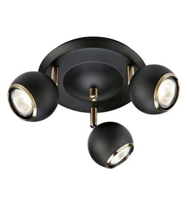 Lampa sufitowa plafon skandynawska czarna 3-pł COCO MArkslojd 106876