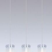Lampa wisząca Vigo  MDM1560/3 Italux  nowoczesna lampa wykończenie w kolorze chromu klosz w kształcie tuby ze szkła mlecznego i transparentnego