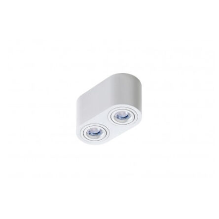 Lampa sufitowa techniczna Plafon Brant 2 AZ2820 AZzardo podwójna oprawa w kolorze białym zaokrąglona