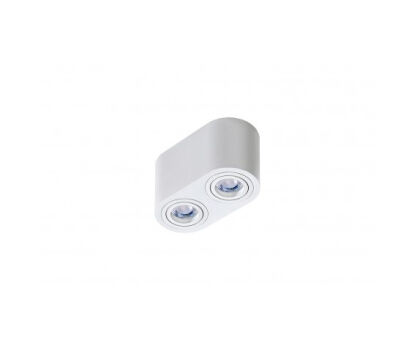 Lampa sufitowa techniczna Plafon Brant 2 AZ2820 AZzardo podwójna oprawa w kolorze białym zaokrąglona