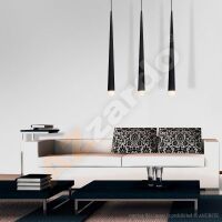 Lampa wisząca Stylo 3 AZzardo  AZ0118 czarna klosze w kształcie stożków na końcach szklane