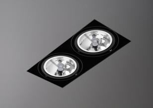 Oprawa wpuszczana Squares 111x2 bez ramki 12V podwójna AQForm
