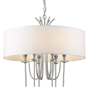 Lampa wisząca  Las Vegas - P06698NI COSMO Light wykonana w stylu nowojorskim abażur z tkaniny