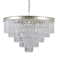 Lampa wisząca VERDES PND-44372-11-CHMP-GLD Italux Pałacowa szampański złoty