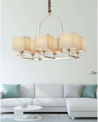 LAMPA WISZĄCA  LINIANO W6 LDW 17100-6 (CHR) klasyczna idealna nad stół