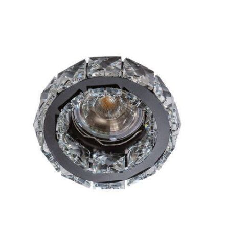 Lampa wpuszczana Ester 1 AZzardo  AZ4175 kryształowa z czarnym pierścieniem