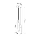 Lampa wisząca LINO 3P SL.1012 SOLLUX LIGHTING 3 drewniane tuby - 5