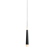 Lampa wisząca Brina 1 LED czarna Azzardo AZ0954 wykonana z metalu, aluminium i akrylu w kolorze czarnym klosz w kształcie stożka