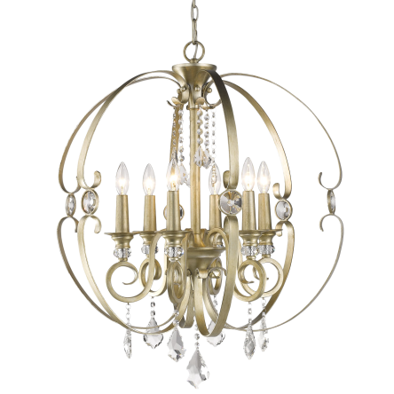 Lampa wisząca  Brest - P06674AU COSMO Light wykonana w stylu nowojorskim połączonym z klasycznym zloty bogato zdobiony kryształki