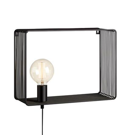 Kinkiet SHELF 1L Czarny 107814