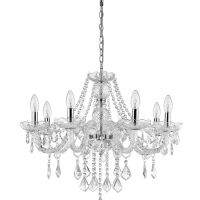 LAMPA WISZĄCA Cristallo 8 wisząca TRANSPARENTNY light prestige METAL / SZKŁO E14 / 60W 