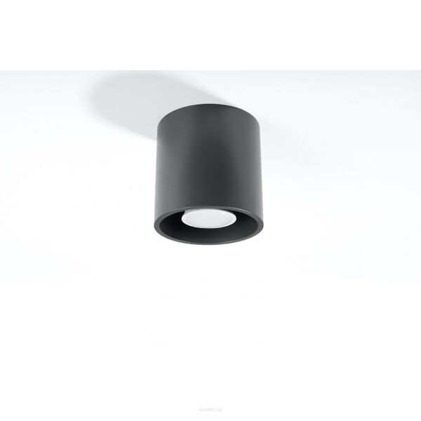 Plafon ORBISZ  sufitowa  ANTRACYT nowoczesna MINIMALISTYCZNA  TUBA idealna do salonu sypialni SL.0568 SOLLUX