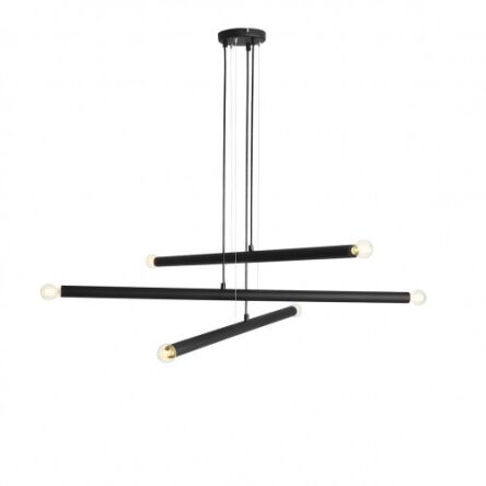 Lampa wisząca TUBO 6 BLACK 3 metrowe tuby ALDEX 1072K1  