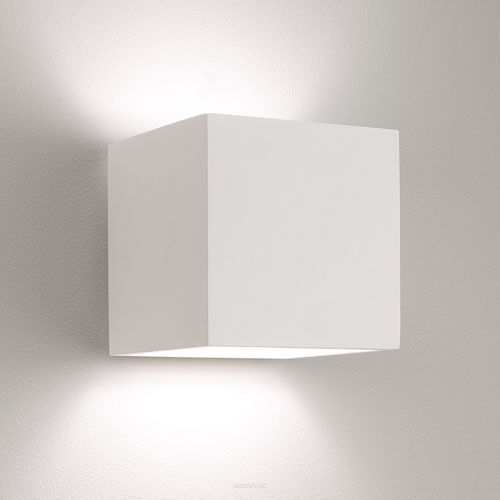 Lampa ścienna astro PIENZA 0917 prostokąt biały gips do malowania świeci obustronnie 1196001