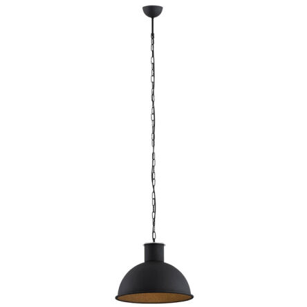 Lampa wisząca EUFRAT 3191 Argon Metalowy półokrągły klosz czarna
