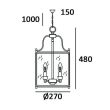 Lampa wisząca New York - P04550CH COSMO Light kształtem przypomina latarnię wykonana w stylu nowojorskim - 6