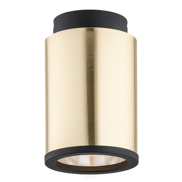 Plafon HERMAN 4280 Argon Złoty abażur tuba średnica 10 cm