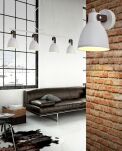 Lampa wisząca Tessio 4 AZzardo AZ1282  z metalu oraz skóry, klosze mają kolor biały nowoczesna - 2