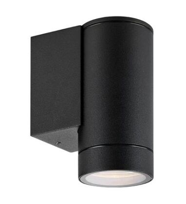 Kinkiet zewnętrzny PIPE 107914 Markslojd IP44 czarny Metalowy szklana osłona GU10