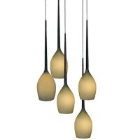 Lampa wisząca Izza 5 oliwkowa AZzardo MD1288A-5M AZ1222 klosze w kształcie kielichów nowoczesny