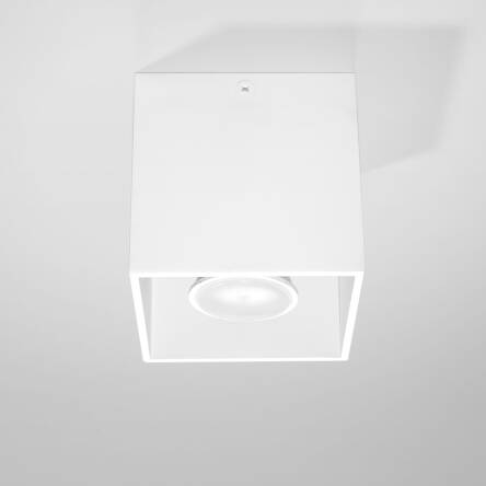 Lampa sufitowa plafon  Downlight quad biała  techniczna SL.0027 SOLLUX LIGHTING kwadrat kostka