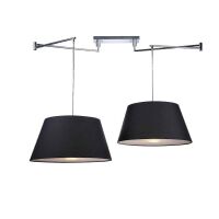 Lampa wisząca PODSTAWA Azzardo Natalia 2S AZ1923 wykonana jest ze stali w kolorze chromu