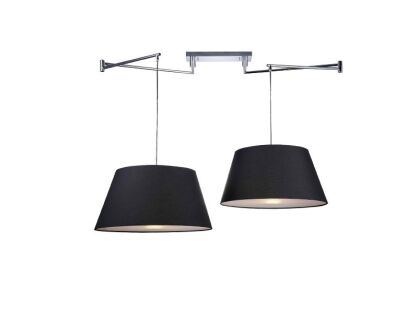Lampa wisząca PODSTAWA Azzardo Natalia 2S AZ1923 wykonana jest ze stali w kolorze chromu