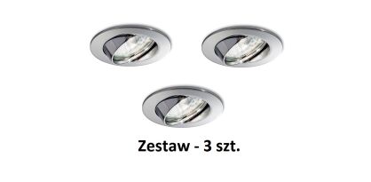 Lampa wpuszczana  SWING FI1 CHROM Ideal Lux  083131  okrągła aluminiowa ramka kolor chromu wymaga wbudowania w ścianę zestaw 3 szt