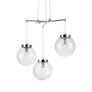 Lampa wisząca skandynawska SICILY Wisząca 3L Chrom/Przezroczysty 107015 Markslojd