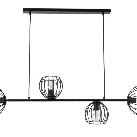 Lampa wisząca MADAM 4 SIGMA 32371 CZARNA RETRO