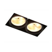 PLAFON lampa wewnętrzna ZUMA LINE ONEON DL 111-2 SPOT 94364-BK Z ALUMINIUM W KOLORZE czarnym NOWOCZESNY  