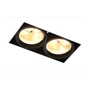 PLAFON lampa wewnętrzna ZUMA LINE ONEON DL 111-2 SPOT 94364-BK Z ALUMINIUM W KOLORZE czarnym NOWOCZESNY  