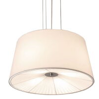 LAMPA WISZĄCA Bali biała / czarna Light Prestige E27 METAL / TKANINA 
