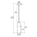 Lampa wisząca BURGOS 4213 Argon czarna średnica 10 cm - 2