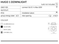 Oprawa  wpustowa HUGO 1 DOWNLIGHT  AZ1735 techniczna w kolorze białym - 4