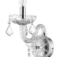 KINKIET Cristallo TRANSPARENTNY light prestige METAL / SZKŁO E14 / 60W